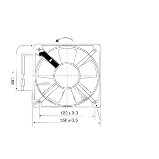 T212S 220V 15050 FAN 轴流风机散热风扇 15CM TYPE 60HZ TOYO