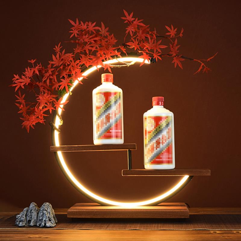 新疆包邮白酒发光展示博古架桌面摆件灯圈底座品鉴会直播间酒仙居