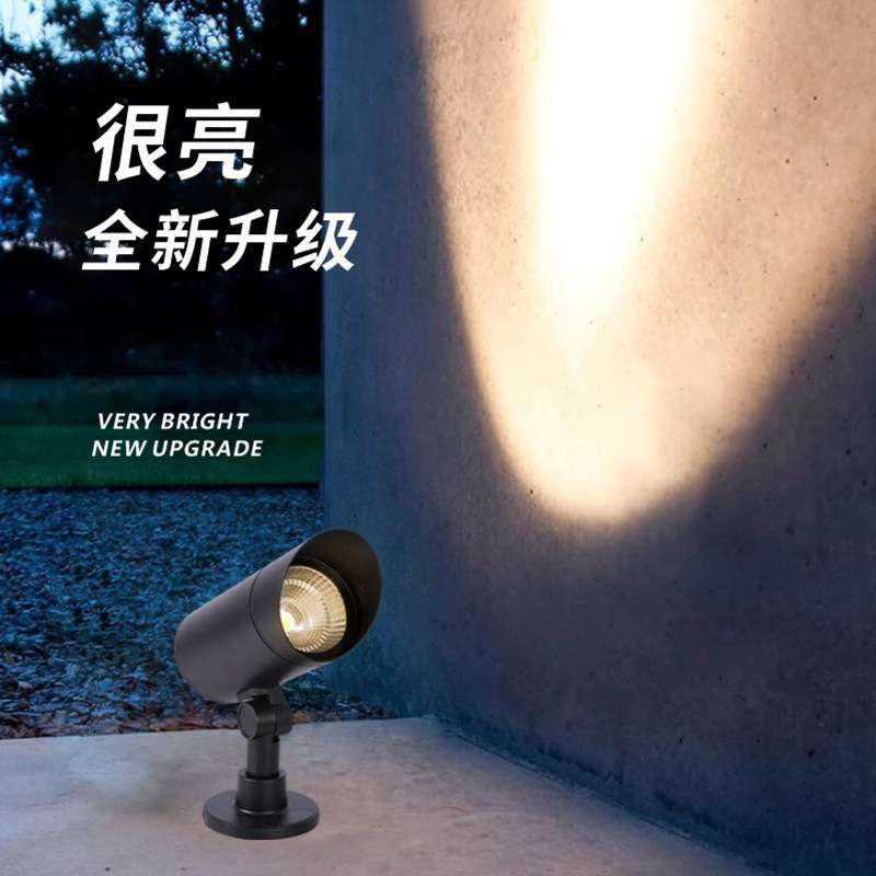 新款深防眩照树灯cob景观射树灯别墅花园草坪插地灯绿植led投光灯