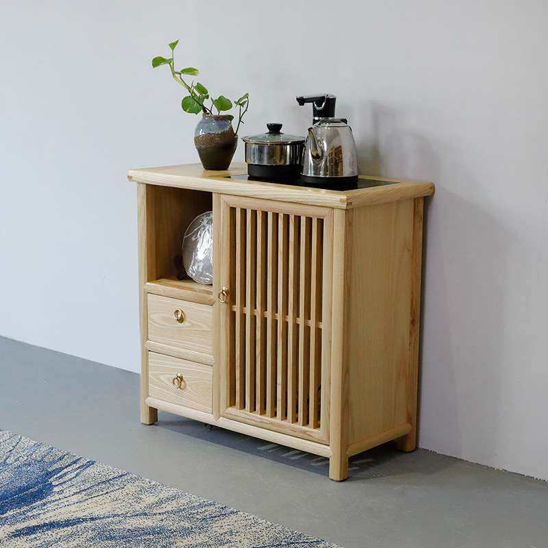 新中式实木茶水柜榆木餐边柜多功能储物柜客厅茶室烧水炉桌边柜子,商业/办公家具,办公茶水柜,淘宝优惠券,粉丝福利购,淘宝优惠卷