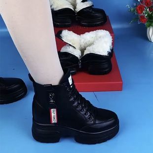 加绒棉鞋 新款 H2025冬季 马丁靴英伦风厚底靴XZ198 下单立减50