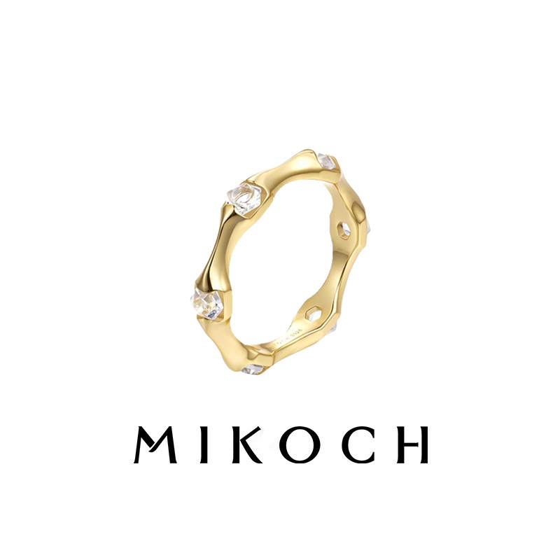 MIKOCH冰凝925银镶水晶个性戒指