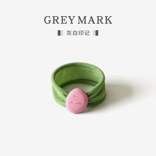 莫兰迪色字母发圈女高弹力头绳