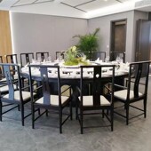 酒店餐桌椅茶楼大圆桌电动饭店饭厅会所包厢商用饭桌