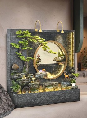 水幕墙流水屏风公司背景室内外庭院园鱼池假山喷泉景观