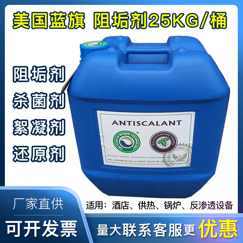 蓝旗反渗透阻垢剂工业锅炉缓蚀理设备膜除垢洗药剂