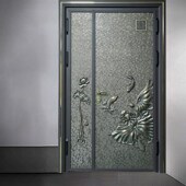 铸铝门别墅大门子母防盗精雕别墅农村自建房入户对庭院大门
