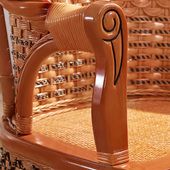 藤椅天然真藤编阳台三件休闲实木单靠背椅藤椅老椅藤椅