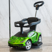 兰博基尼儿童扭扭车宝宝溜溜滑行车岁四轮音乐手推车学步车