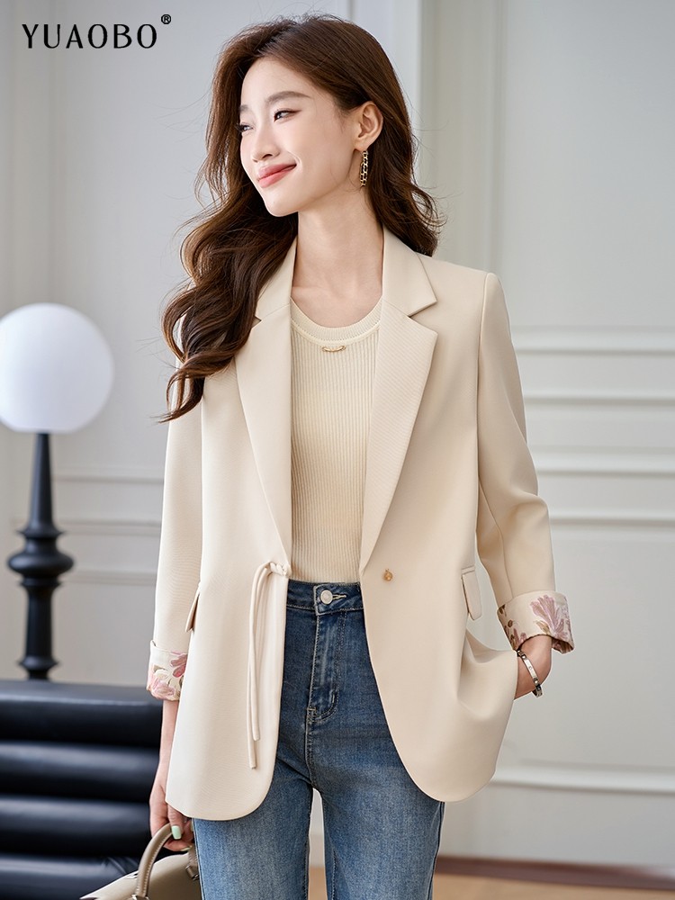 新中式西装外套女士春秋季新款盘扣国风高级感小个子宽松休闲西服,女装/女士精品,西装,淘宝优惠券,粉丝福利购,淘宝优惠卷