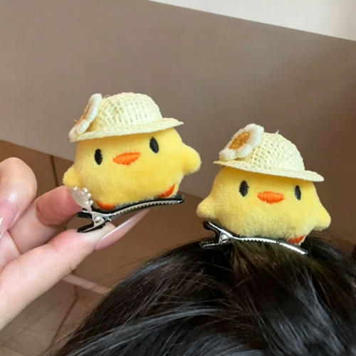 草莓青小黄鸡可爱刘海夹