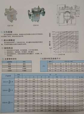 CS41H-16C/25C法兰蒸汽自由浮球式疏水阀DN20 25 32 40 50 65-150