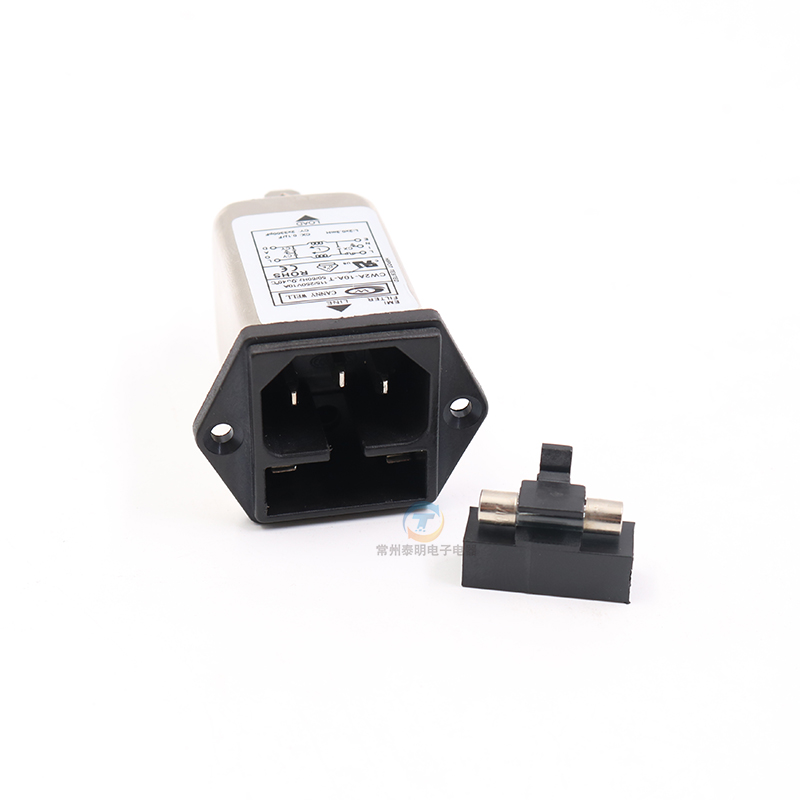 EMI单级单相电源滤波器净化器插座式带保险丝220V CW2A-10A-T10A