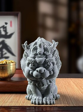 貔貅摆件茶桌面招财新中式瑞兽家居装饰品礼物道台宠聚宝铜造景观