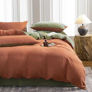 纯色双拼风格 二 2四件套0.9m 双层纱四件套单品系列风格 2025新款