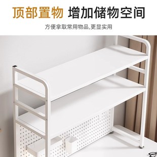 饰架 创意简易桌上书架省空间客厅铁艺置物架电脑桌面收纳洞洞板装