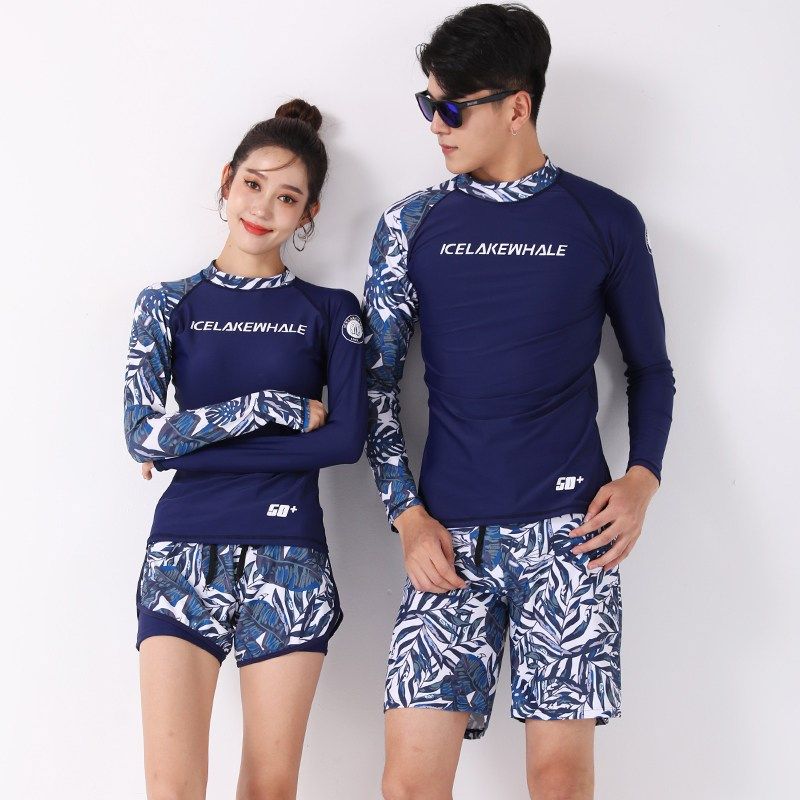 情侣泳衣分体长袖防晒套装冲浪衣女士游泳衣男士沙滩裤浮潜潜水服,运动/瑜伽/健身/球迷用品,分体泳衣,淘宝优惠券,粉丝福利购,淘宝优惠卷