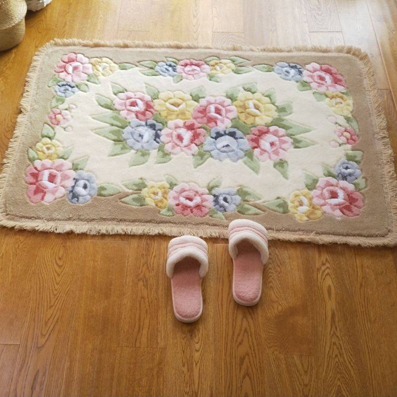 花朵入户加厚防滑地垫厨房长条吸水脚垫卧室地毯欧式门垫客厅门厅,居家布艺,家用脚垫,淘宝优惠券,粉丝福利购,淘宝优惠卷