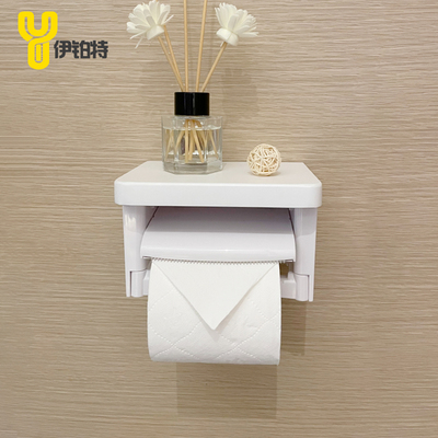 免打孔纸巾架纸巾盒卫生间厠所木质烤漆厕L纸架卷纸器手纸盒置物