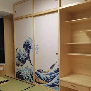 杭州工厂定制松木红橡木实木衣柜实木低柜平开门矫直机实木混色