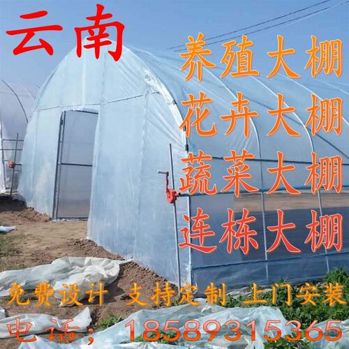 云南 温室养殖大棚花卉大棚 蔬菜大棚 连K栋大棚 大棚钢管大棚骨