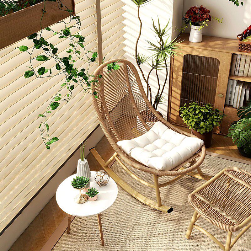 藤编摇摇椅躺椅成人家用休闲椅藤椅沙发椅午睡椅久坐舒服懒人摇椅