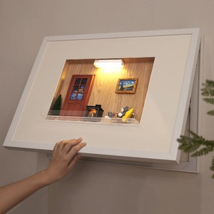 diy电表箱盒装饰画2025新款磁吸空开配电箱遮挡挂画弱电白板壁画