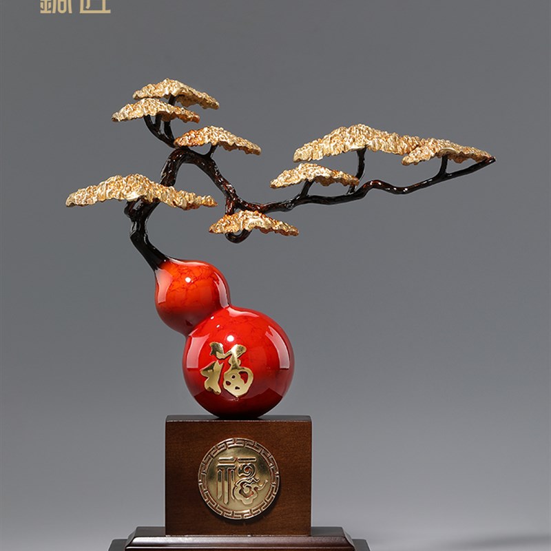大明铜匠富禄长青葫芦装饰客厅带来财富和宝藏办公室装修搬进新家