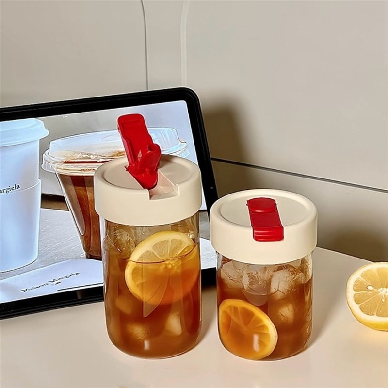 吸管杯女生高颜值塑料水杯秋天咖啡杯便携简约随行吨吨喝水杯子