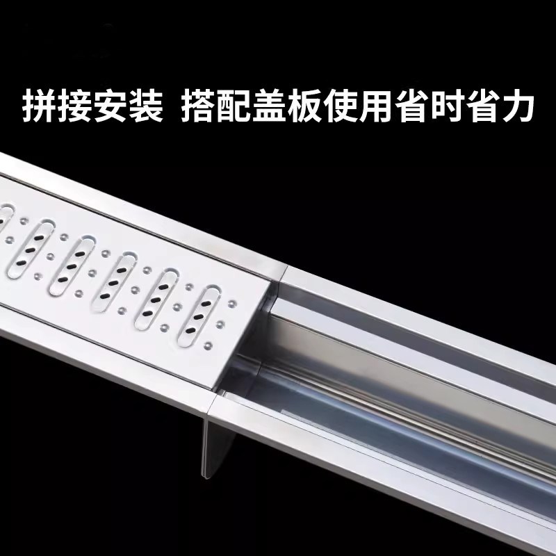 水沟304不锈钢排水沟U型排水沟槽地沟格栅盖板下水沟厨房下水道