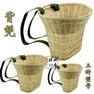 纯手工编织竹编背篼大人竹蔑背篓背框收纳筐舞蹈道具小背篼夹背儿