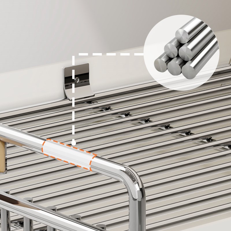 艾仕可抽拉碗碟架厨房橱柜内置物架沥水收纳架不锈钢拉篮推拉碗架