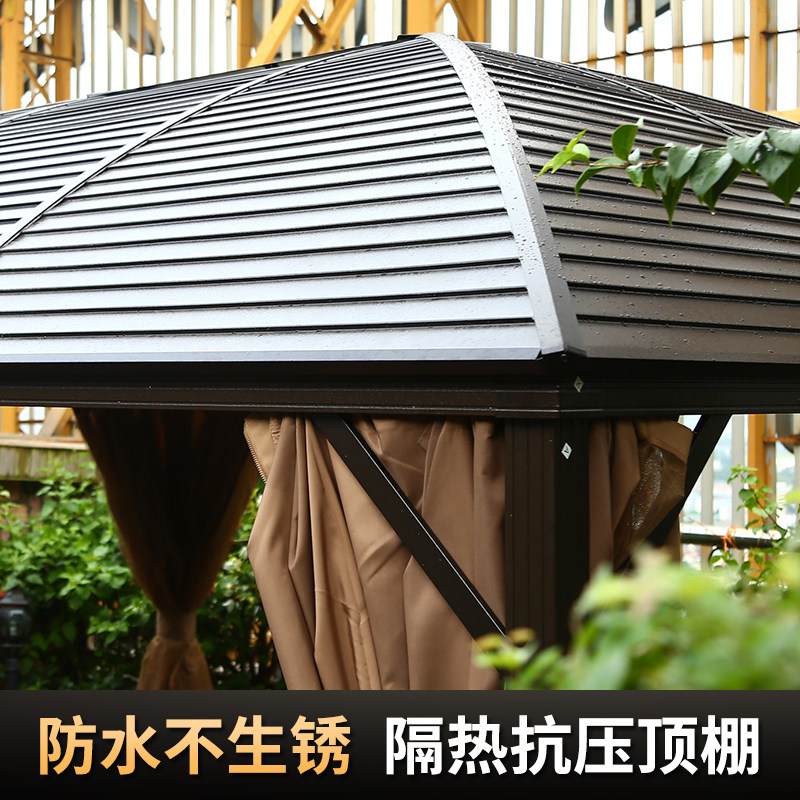 户外凉亭别墅庭院露台休闲亭子花园室外乘凉棚遮阳雨棚公园凉棚