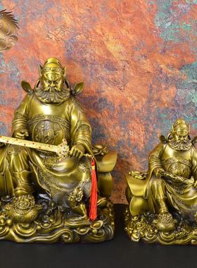 宏达 全黄铜七星剑钟馗神像摆件聚财祠堂供奉天师钟馗 铜像摆