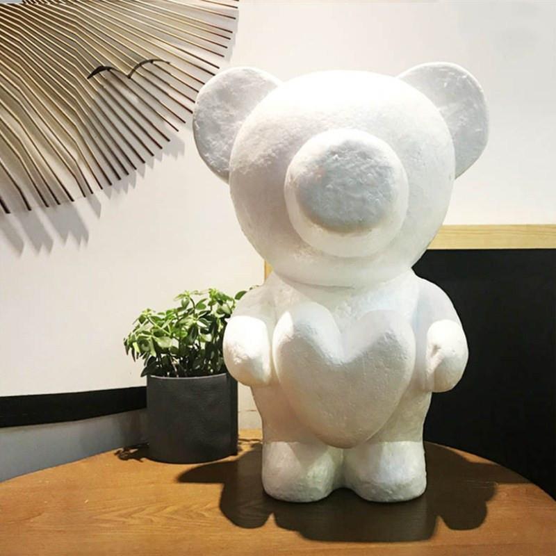泡沫模型 新款爱心抱抱熊 站立抱心熊模具 节日礼品