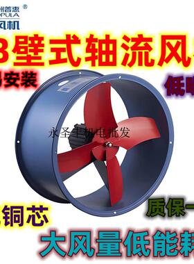 九洲普惠EB壁式轴流通风机380V220V工业大风量低噪音厨房车间排风