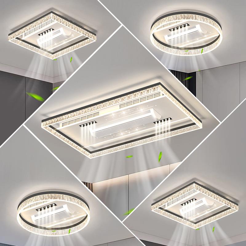 无叶风扇灯2025新款客厅吸顶灯主卧室灯智能冷暖灯具静音智能语音