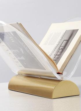 现代简约亚克力金属蝶形杂志书架书档摆件样板房家居书房装饰组合