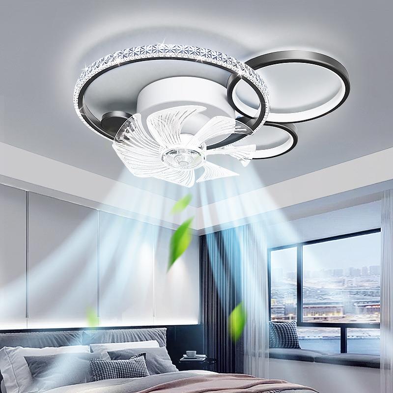 2023年新款吊扇灯带电风扇灯吸顶灯一体现代简约餐厅客厅卧室灯