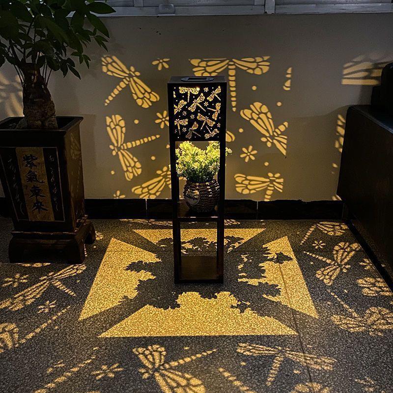 太阳能光影花架花园庭院花园别墅户外装饰灯布置室外防水蝴蝶氛围