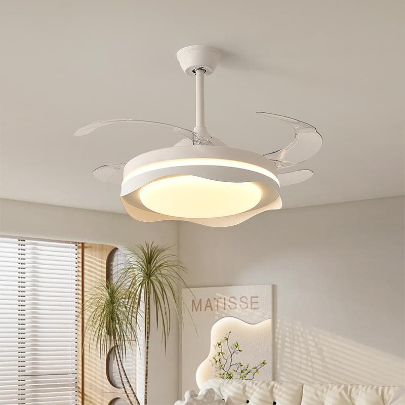 2025年新款吊扇照明一体风扇灯客厅卧室灯现代简约奶油风餐厅吊灯