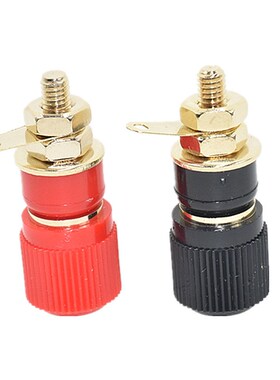 包邮JS-910B纯铜接线柱 接线端子 接线座 红黑色可选 4mm座接线座