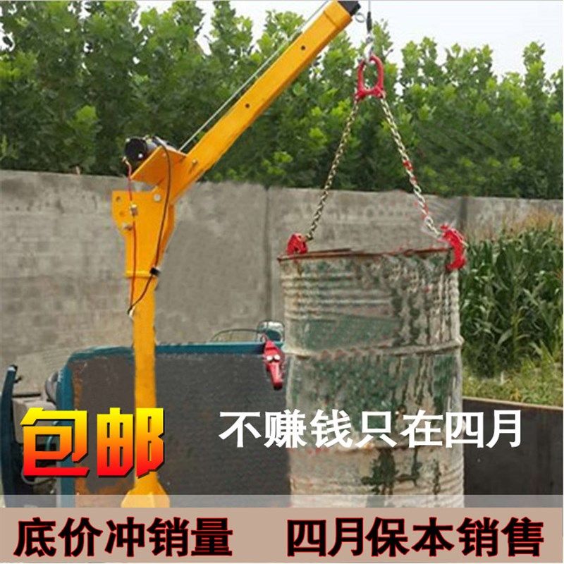 12V24V车载小吊机220V家用电动葫芦汽车0.5吨货车车用小型起重机