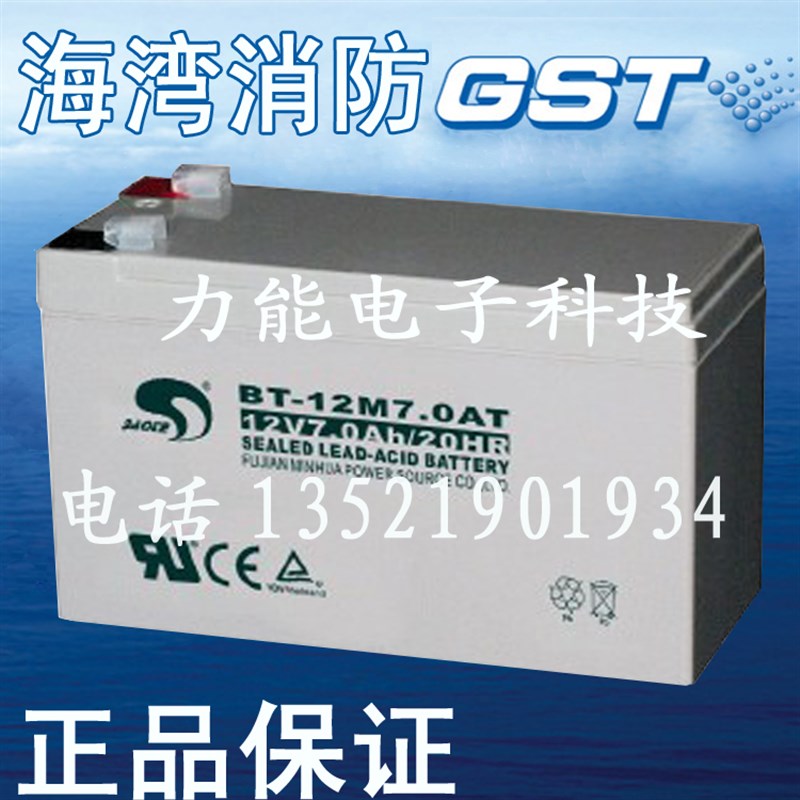 原装海湾气体灭火控制器蓄电池12V7AH/20HR消防主机备用电源电池