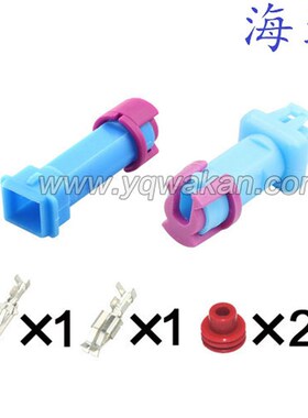 DJ70116-6.3-11/21适用于蓝色汽车线束插头含端堵汽车连接器 车用