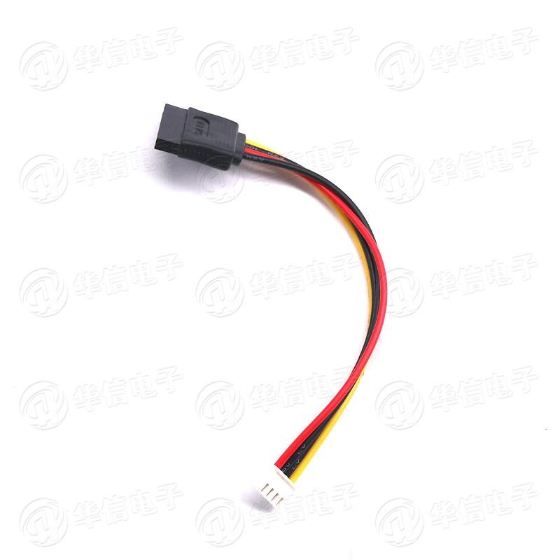 ITX电源线 SATA 15P母转小4PIN母 2.54MM间距转SATA母数据电源线