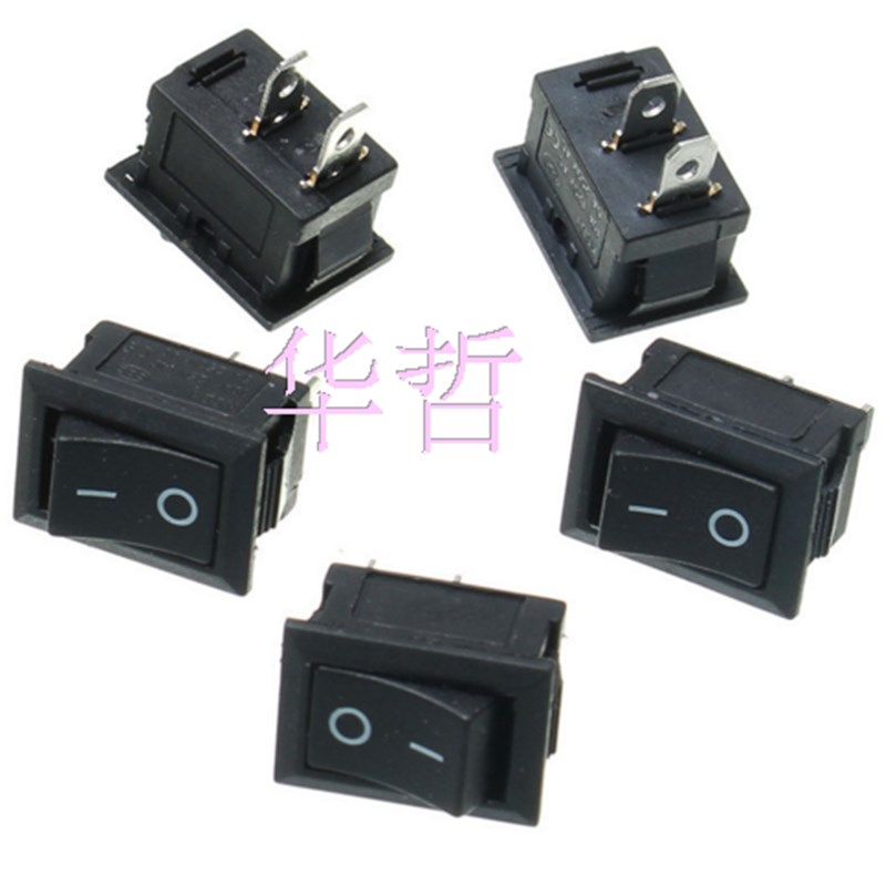 热卖小型黑色船型开关2脚kcd1-101电源开关玩具开关15mm*21mm