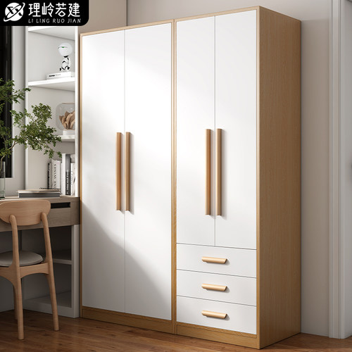 理岭若建衣柜家用卧室小户型儿童收纳柜2025爆款简易出租屋大衣橱