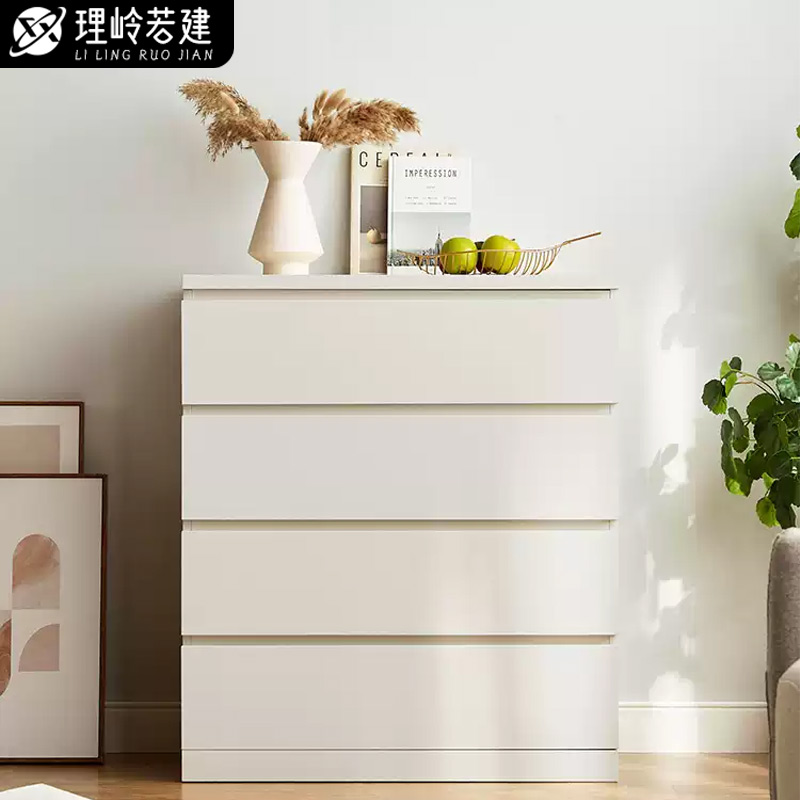 斗柜卧室现代简约床尾收纳柜客厅靠墙五斗抽屉柜奶油风靠墙储物柜