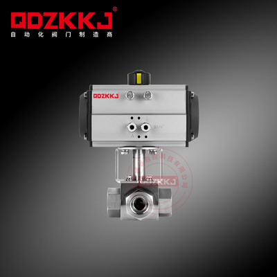 Q6145F-320P气动不锈钢316丝口扣焊接超高压LT型三通球阀换向球阀